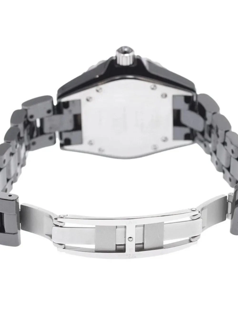 CHANEL J12 H0949 black ceramic diamond bezel Quartz Ladies Watch